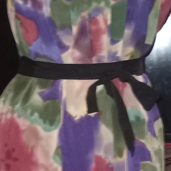 Simply Vera, Vera Wang- Watercolor Floral ribbon dress - Picture 4 of 4